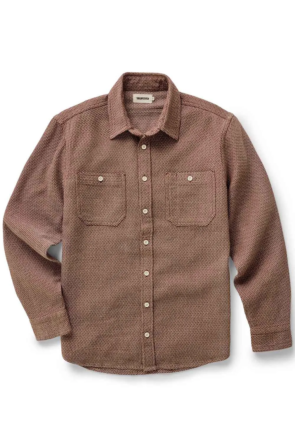 THE UTILITY SHIRT Brick Sashiko sold by REVOLVR Menswear