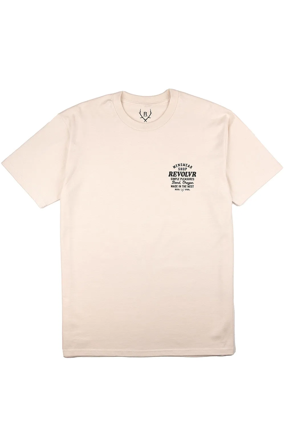 BEND SHOP TEE Ecru/Charcoal sold by REVOLVR Menswear product image thumbnail 2