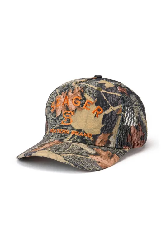 BRANDED TRUCKER SNAPBACK SJC Camo sold by REVOLVR Menswear