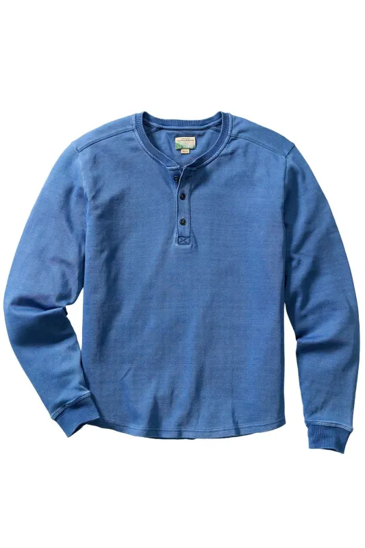 PACIFICA STRETCH HENLEY Dk Indigo sold by REVOLVR Menswear