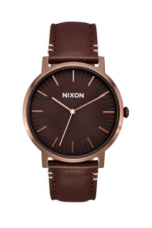 PORTER LEATHER - CHOCOLATE/DK ROAST/BROWN made by Nixon