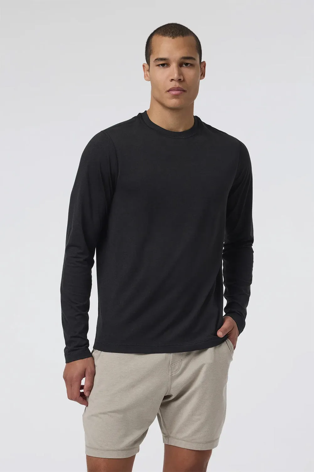 PONTO PERFORMANCE LS TEE Black Heather sold by REVOLVR Menswear product image thumbnail 2