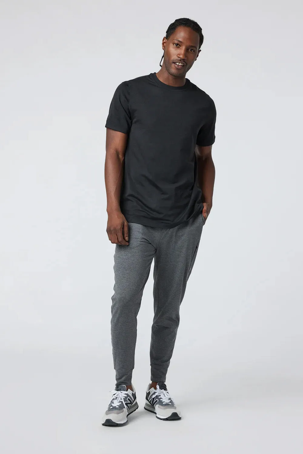 PONTO PERFORMANCE TEE Black Heather sold by REVOLVR Menswear product image thumbnail 5