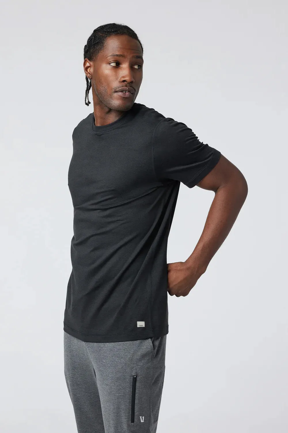 PONTO PERFORMANCE TEE Black Heather sold by REVOLVR Menswear product image thumbnail 3