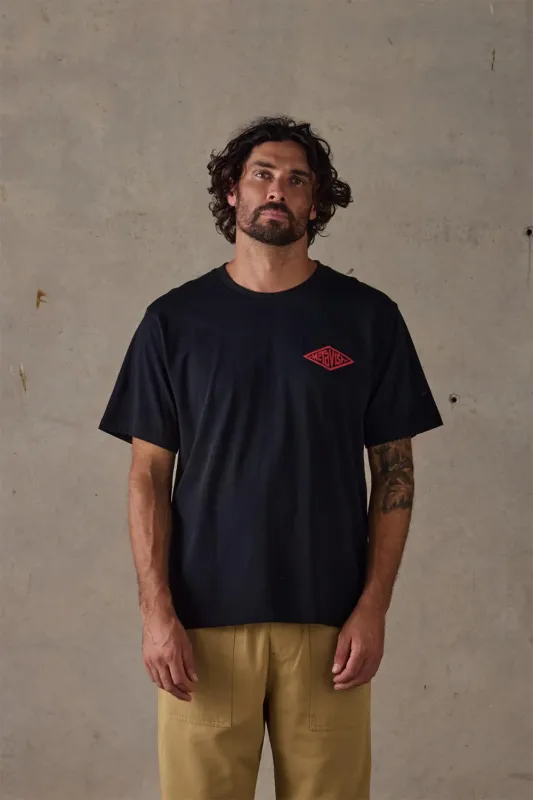 DIAMOND TEE Black made by REVOLVR Menswear