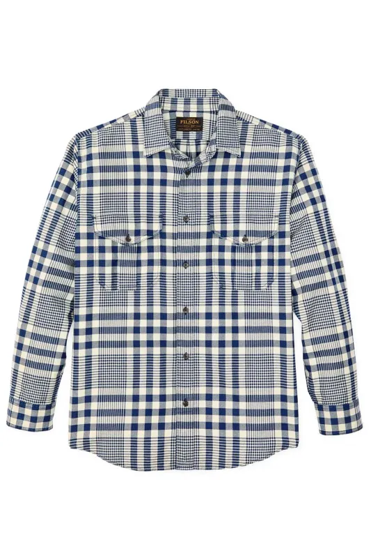 LW ALASKAN GUIDE SHIRT Indigo Multi Plaid sold by REVOLVR Menswear