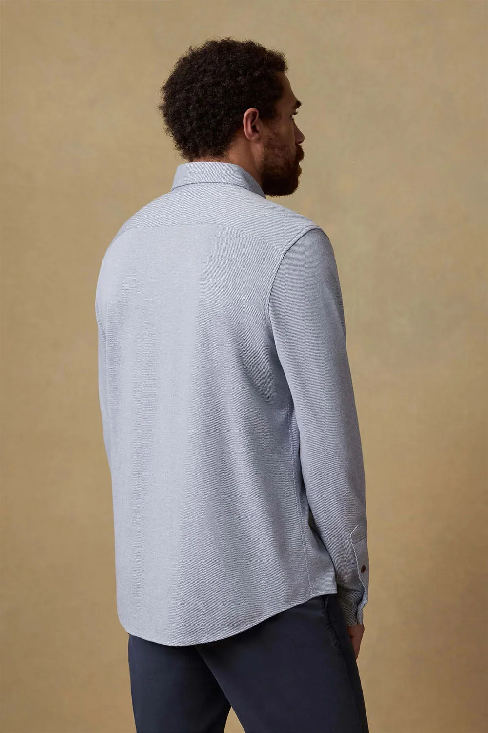 COASTLINE KNIT SHIRT Oceanside Blue sold by REVOLVR Menswear product image thumbnail 3