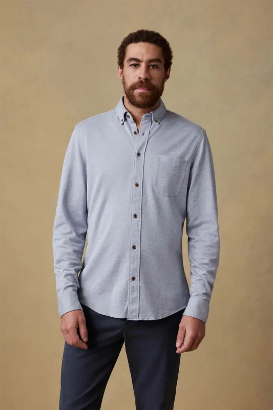 COASTLINE KNIT SHIRT Oceanside Blue sold by REVOLVR Menswear