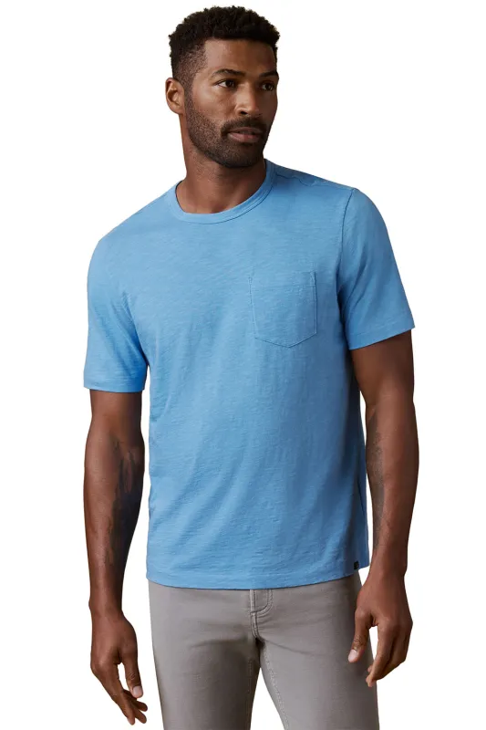 SUNWASHED POCKET TEE Blue Sea sold by REVOLVR Menswear