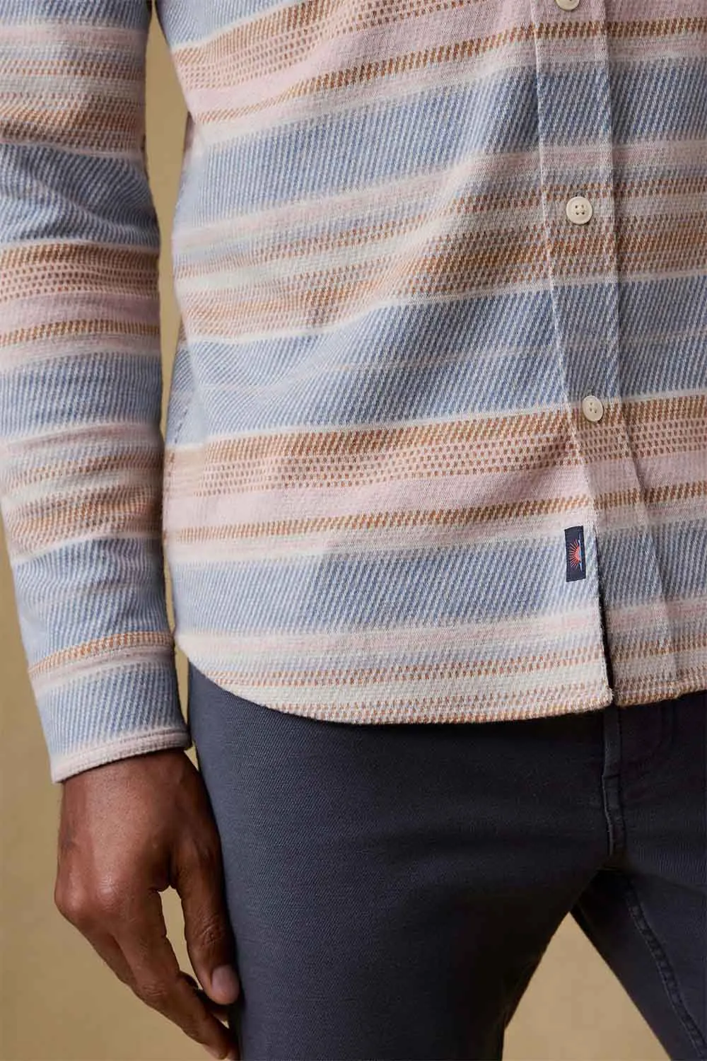 LEGEND SWEATER SHIRT Isle Breeze Stripe sold by REVOLVR Menswear product image thumbnail 5