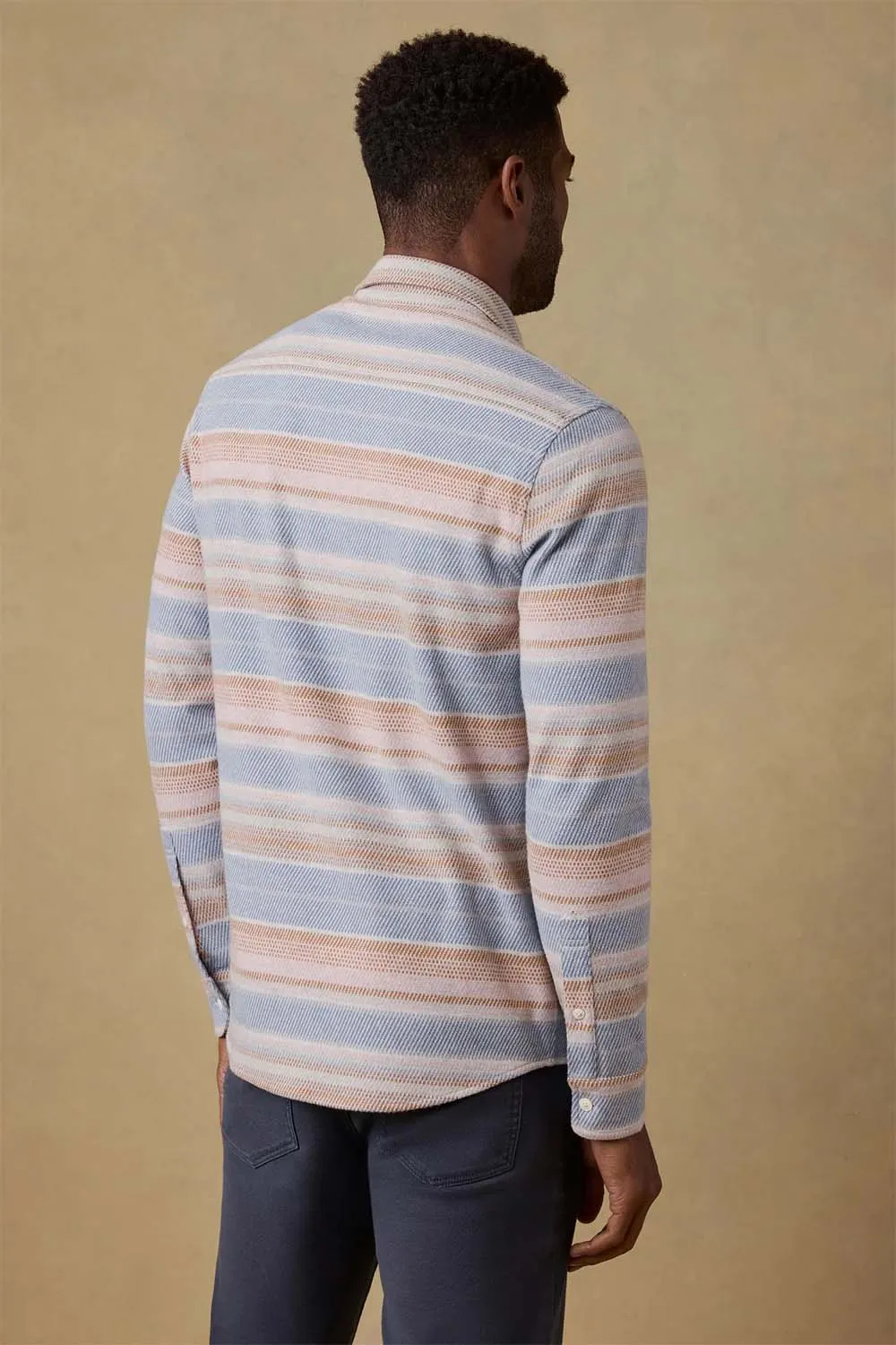 LEGEND SWEATER SHIRT Isle Breeze Stripe sold by REVOLVR Menswear product image thumbnail 4