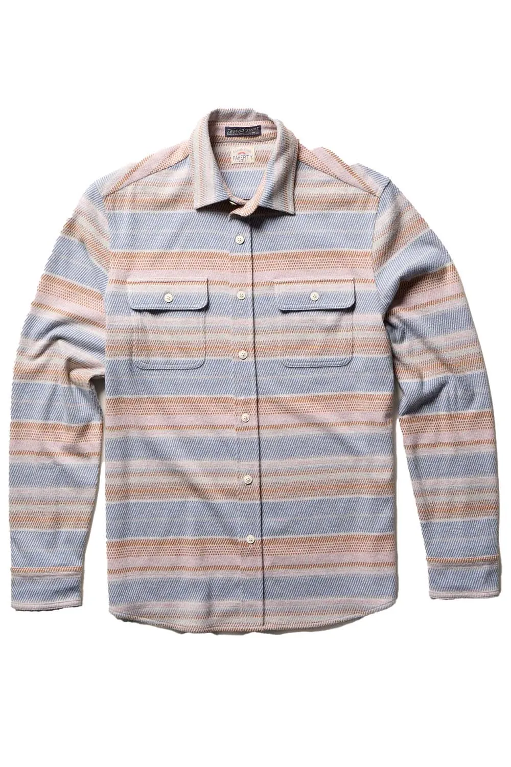 LEGEND SWEATER SHIRT Isle Breeze Stripe sold by REVOLVR Menswear