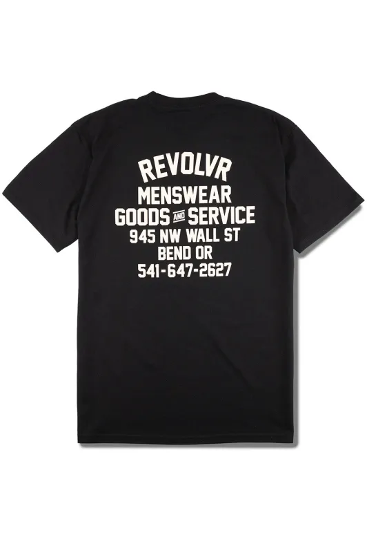 BEND SHOP TEE Black sold by REVOLVR Menswear