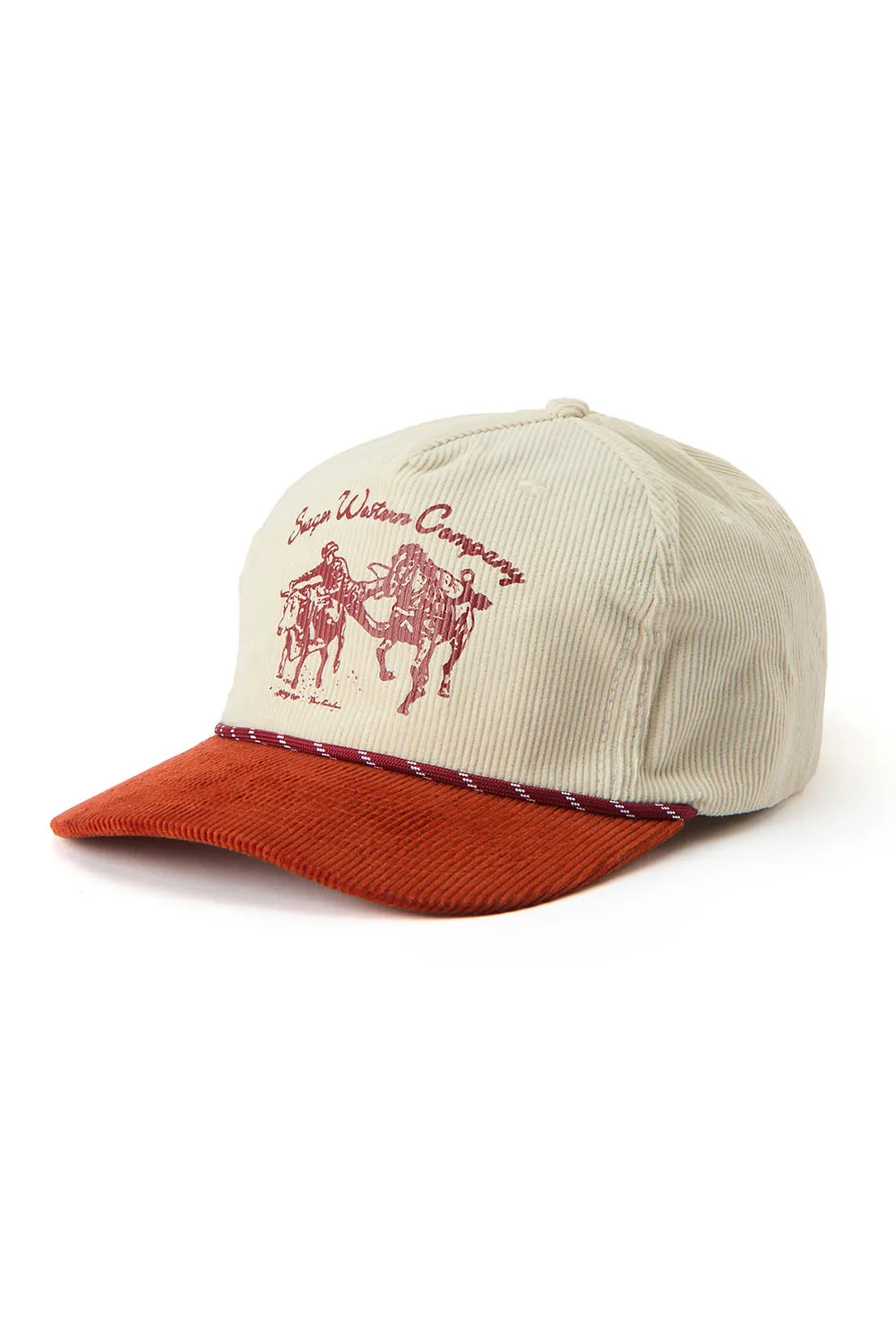 LOS RIOS CORD SNAPBACK Cream/Rust sold by REVOLVR Menswear