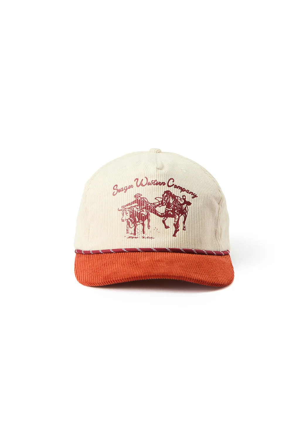 LOS RIOS CORD SNAPBACK Cream/Rust sold by REVOLVR Menswear product image thumbnail 2