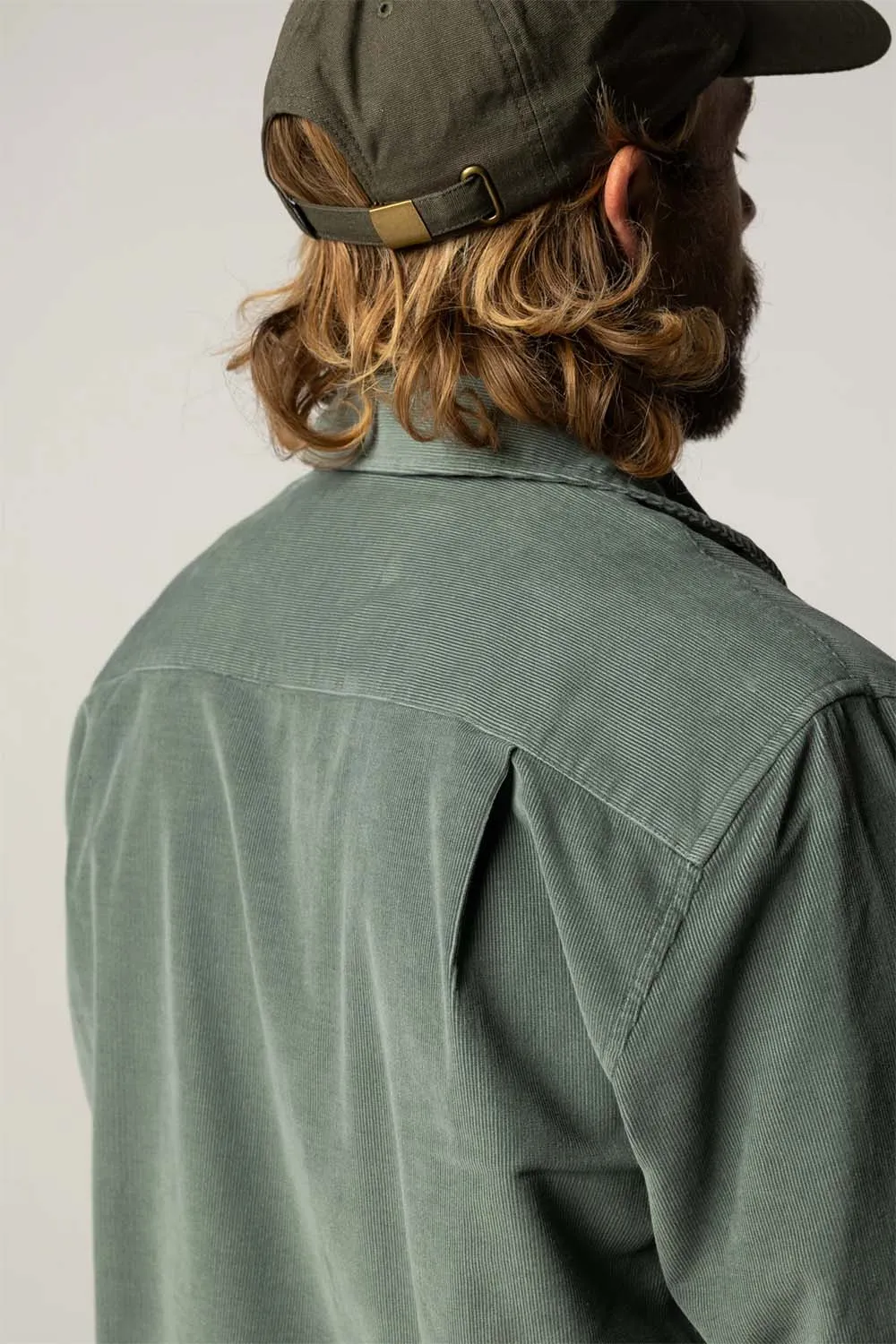 SUNSET PINCORD SHIRT Deep Sea sold by REVOLVR Menswear product image thumbnail 5