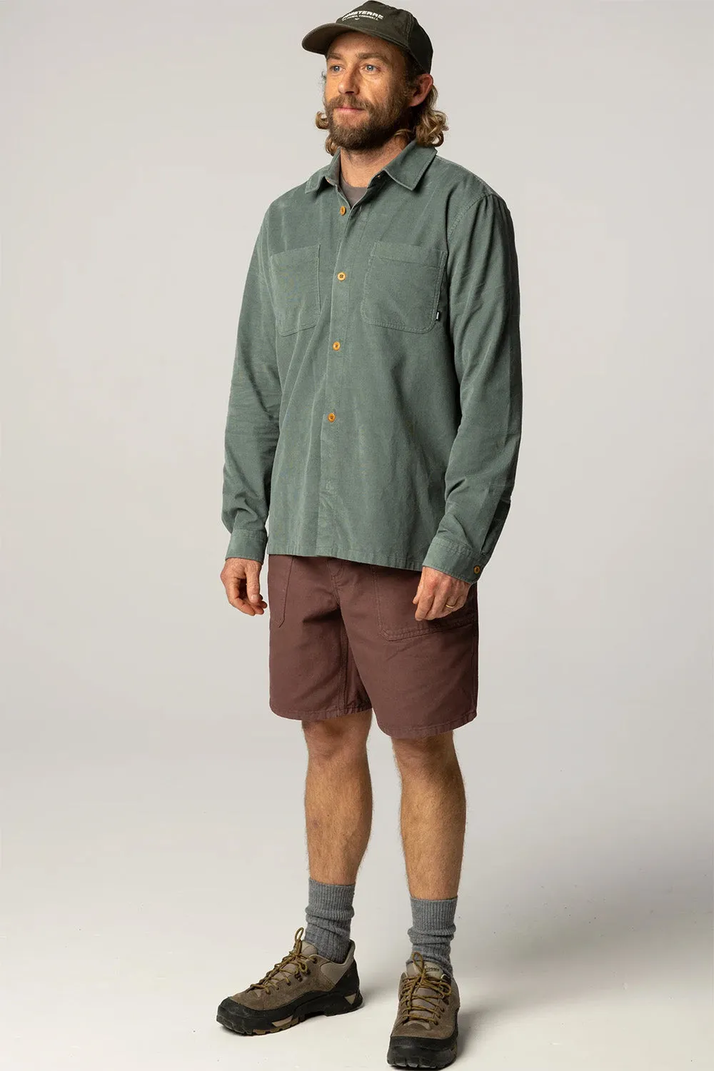 SUNSET PINCORD SHIRT Deep Sea sold by REVOLVR Menswear product image thumbnail 3