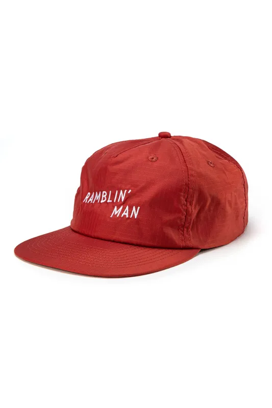 RAMBLIN MAN RIPSTOP NYLON SNAPBACK Brick Red made by Seager