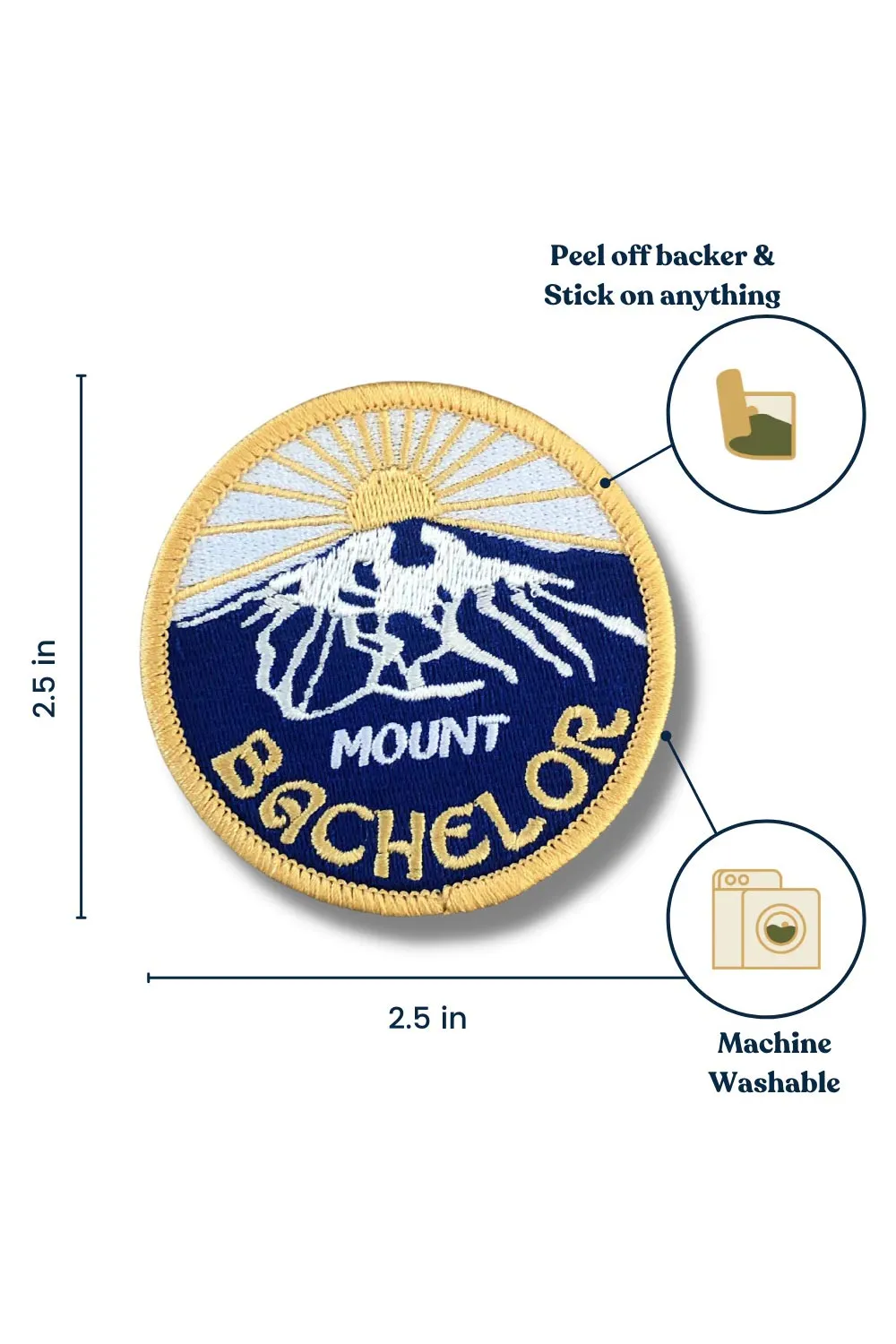 MT. BACHELOR OREGON PATCH sold by REVOLVR Menswear product image thumbnail 2