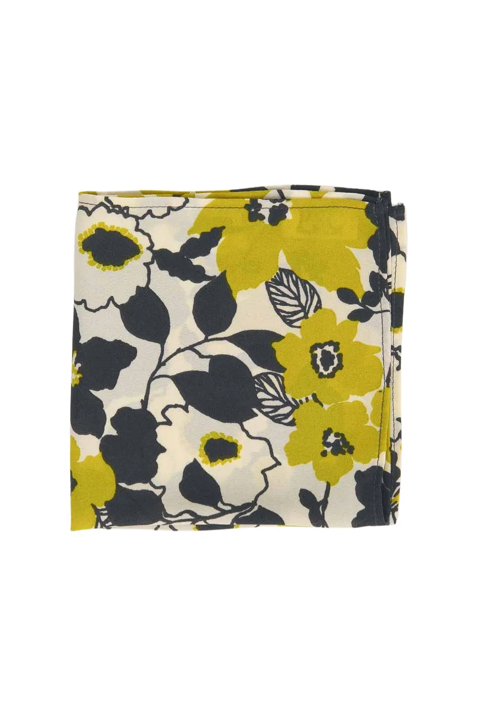 THE NATASHA POCKET SQUARE Yellow Floral sold by REVOLVR Menswear