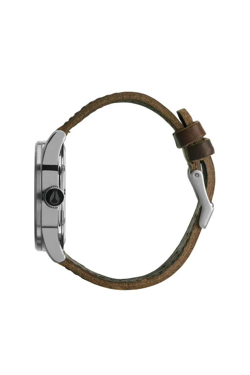 SENTRY LEATHER WATCH - SILVER/BROWN sold by REVOLVR Menswear product image thumbnail 2