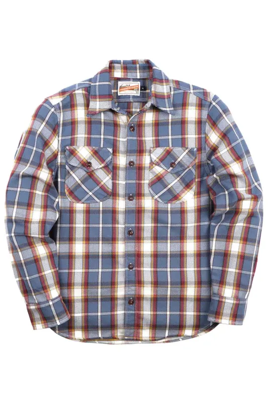 WELLS LS River Blue Plaid sold by REVOLVR Menswear