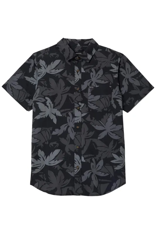 CHARTER PRINT SS Black/Trooper/Grey Palm Floral made by Brixton