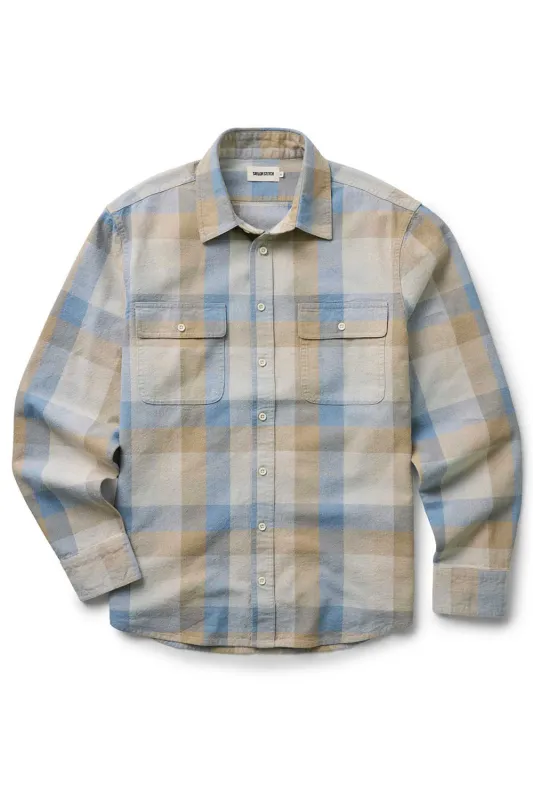 THE CRAFTSMAN SHIRT Blue Sky Check sold by REVOLVR Menswear