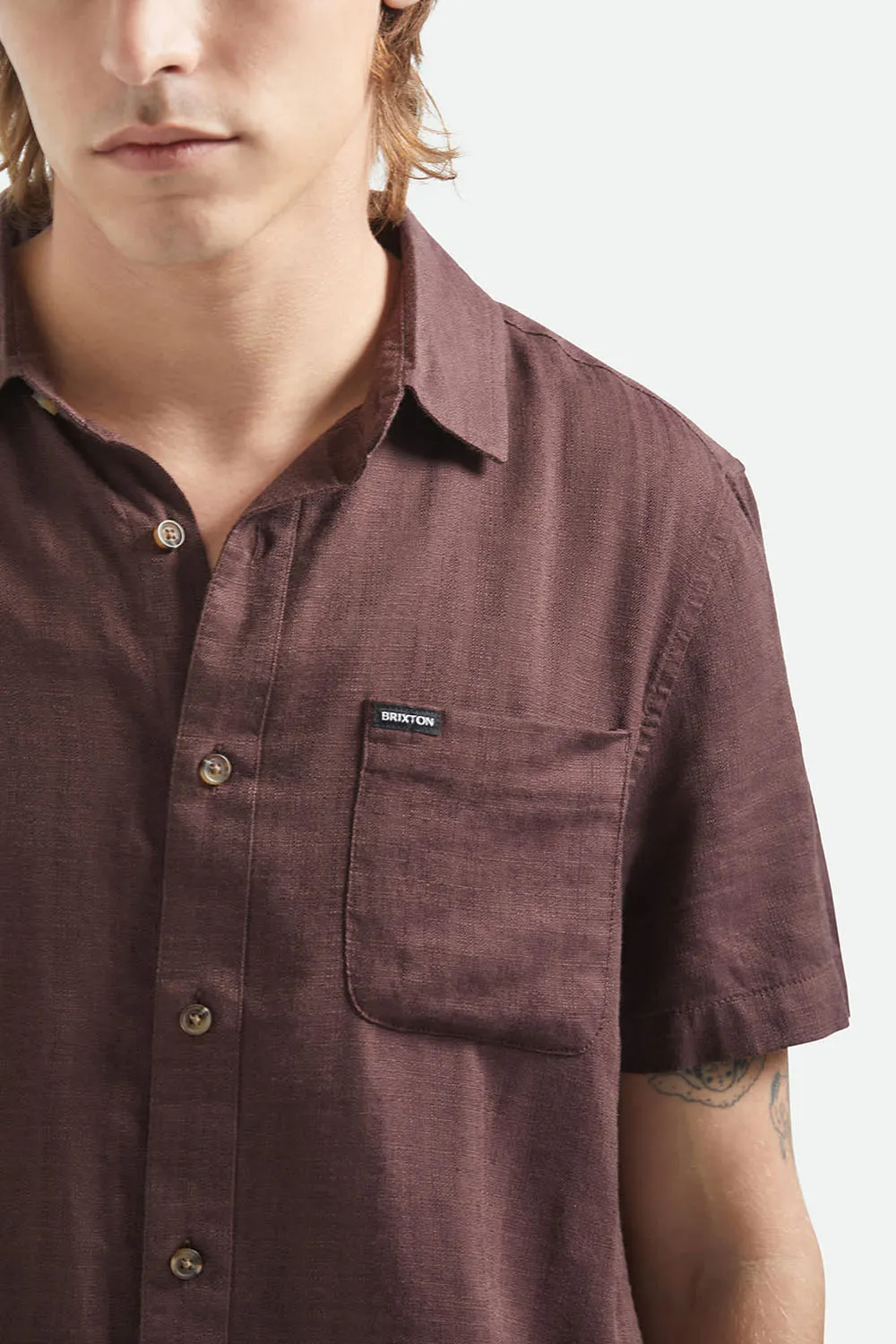 CHARTER SLUB SS Chocolate sold by REVOLVR Menswear product image thumbnail 5