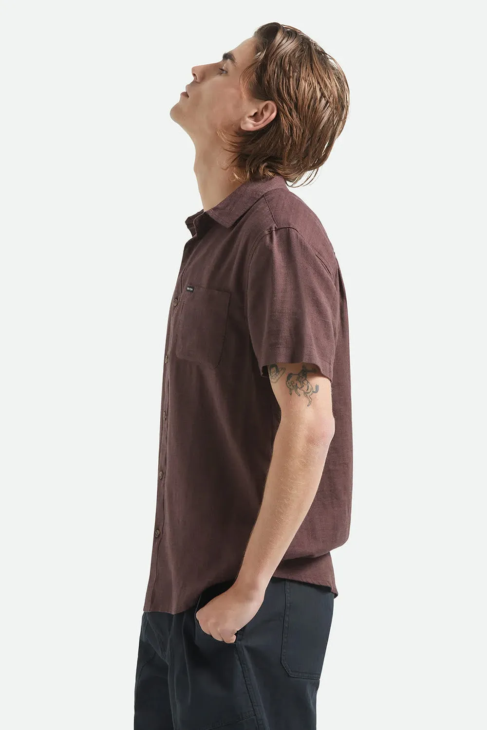 CHARTER SLUB SS Chocolate sold by REVOLVR Menswear product image thumbnail 3