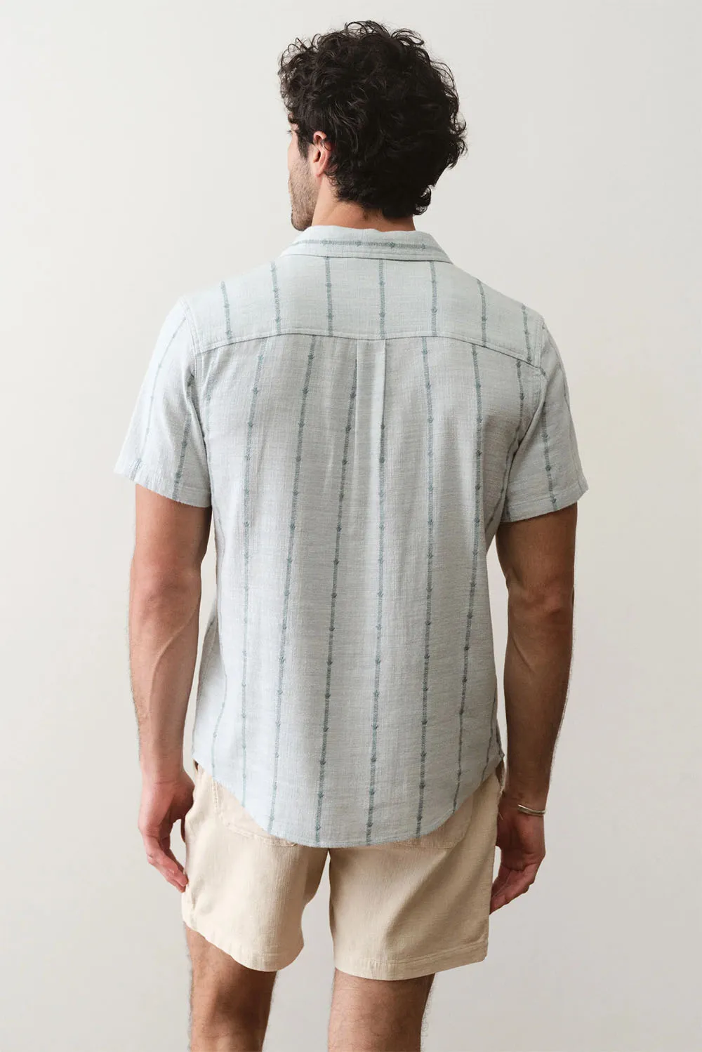 STRETCH SELVAGE SHIRT Blue Embroidery sold by REVOLVR Menswear product image thumbnail 4