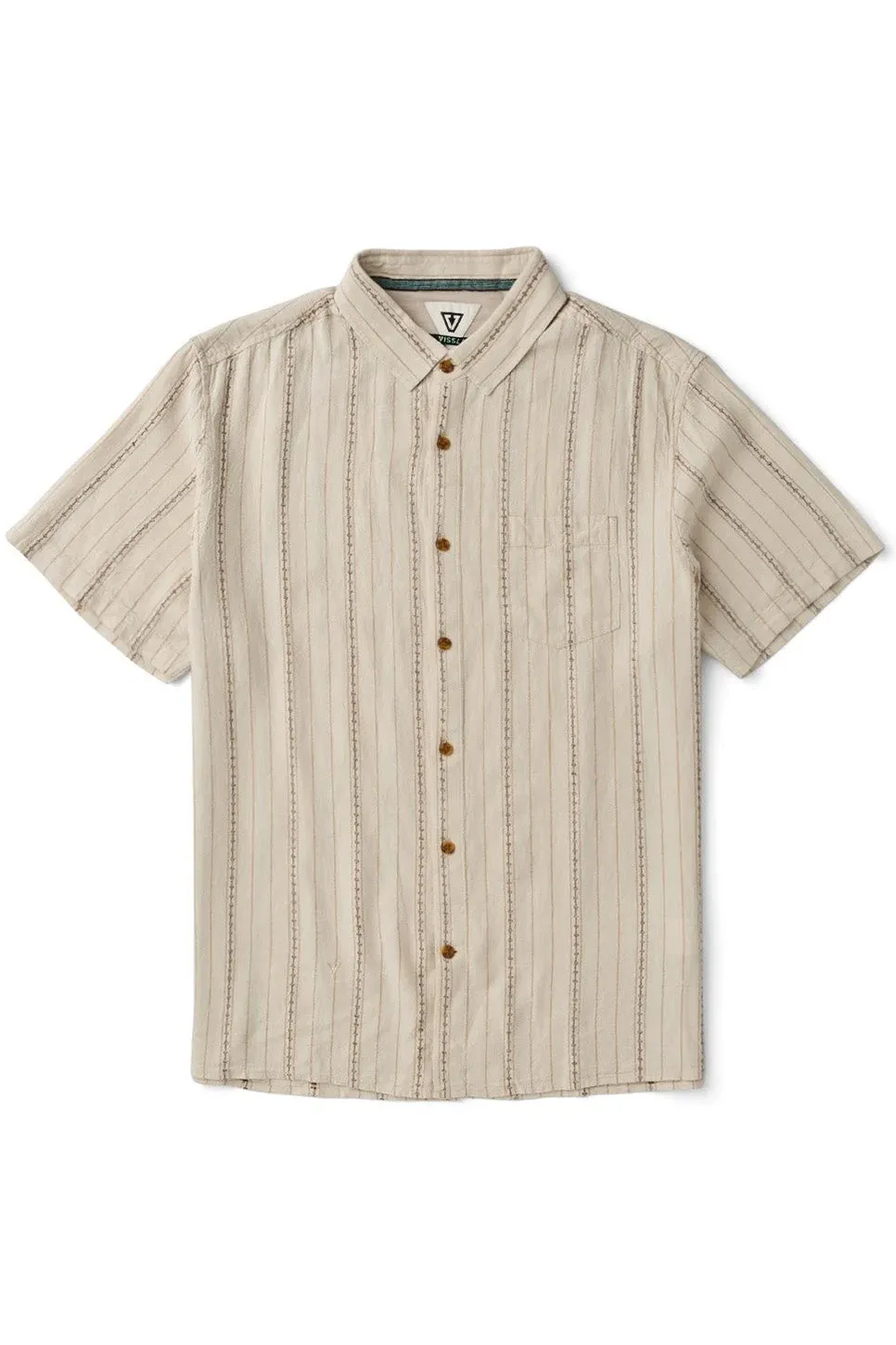 LINEN PIN SS Sand sold by REVOLVR Menswear