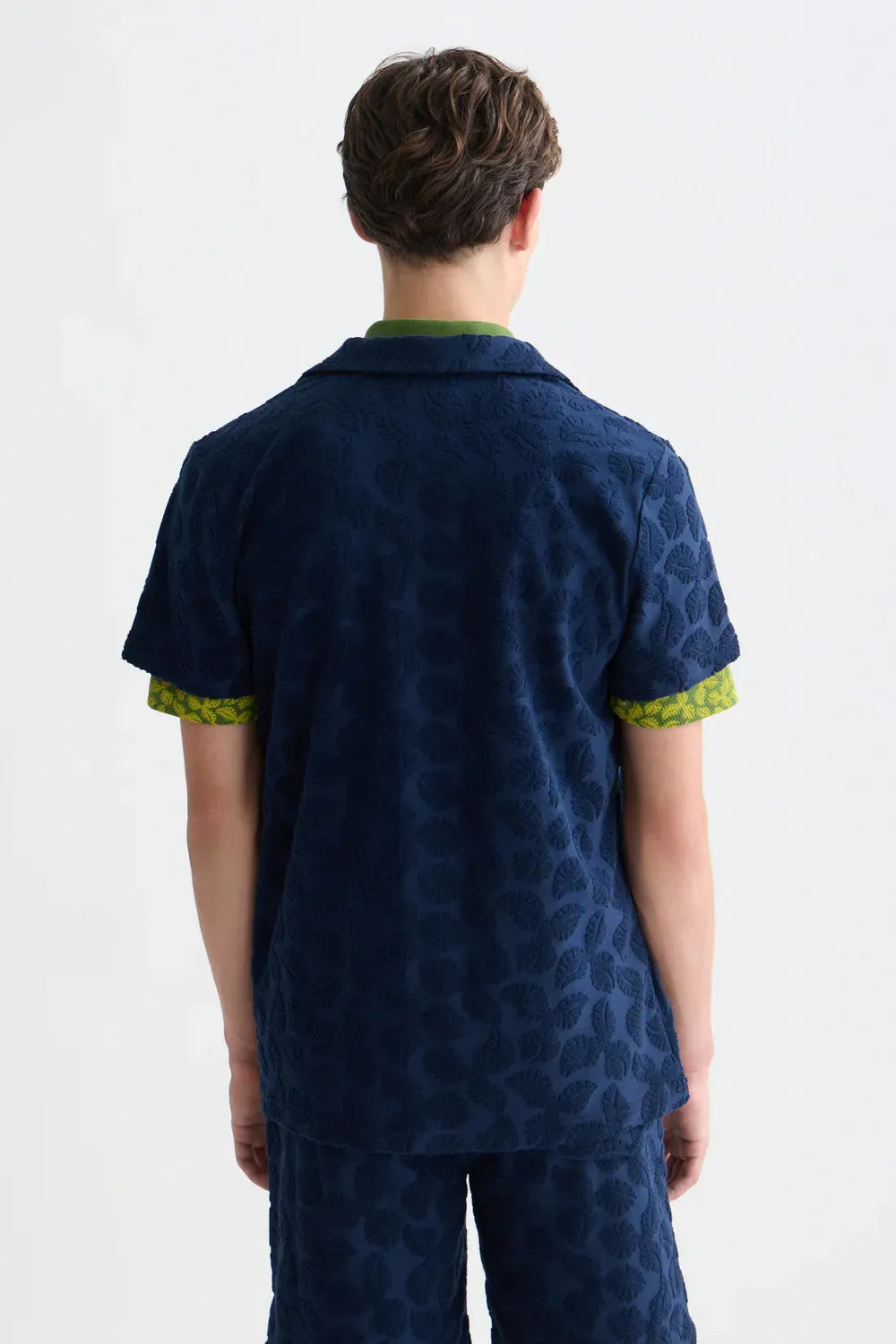 TERRY JACQUARD SS Paegant Blue sold by REVOLVR Menswear product image thumbnail 3