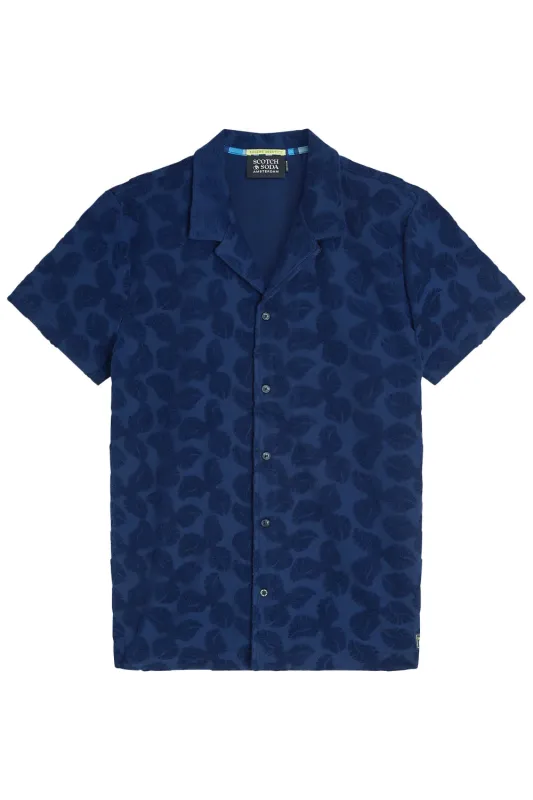 TERRY JACQUARD SS Paegant Blue made by Scotch & Soda