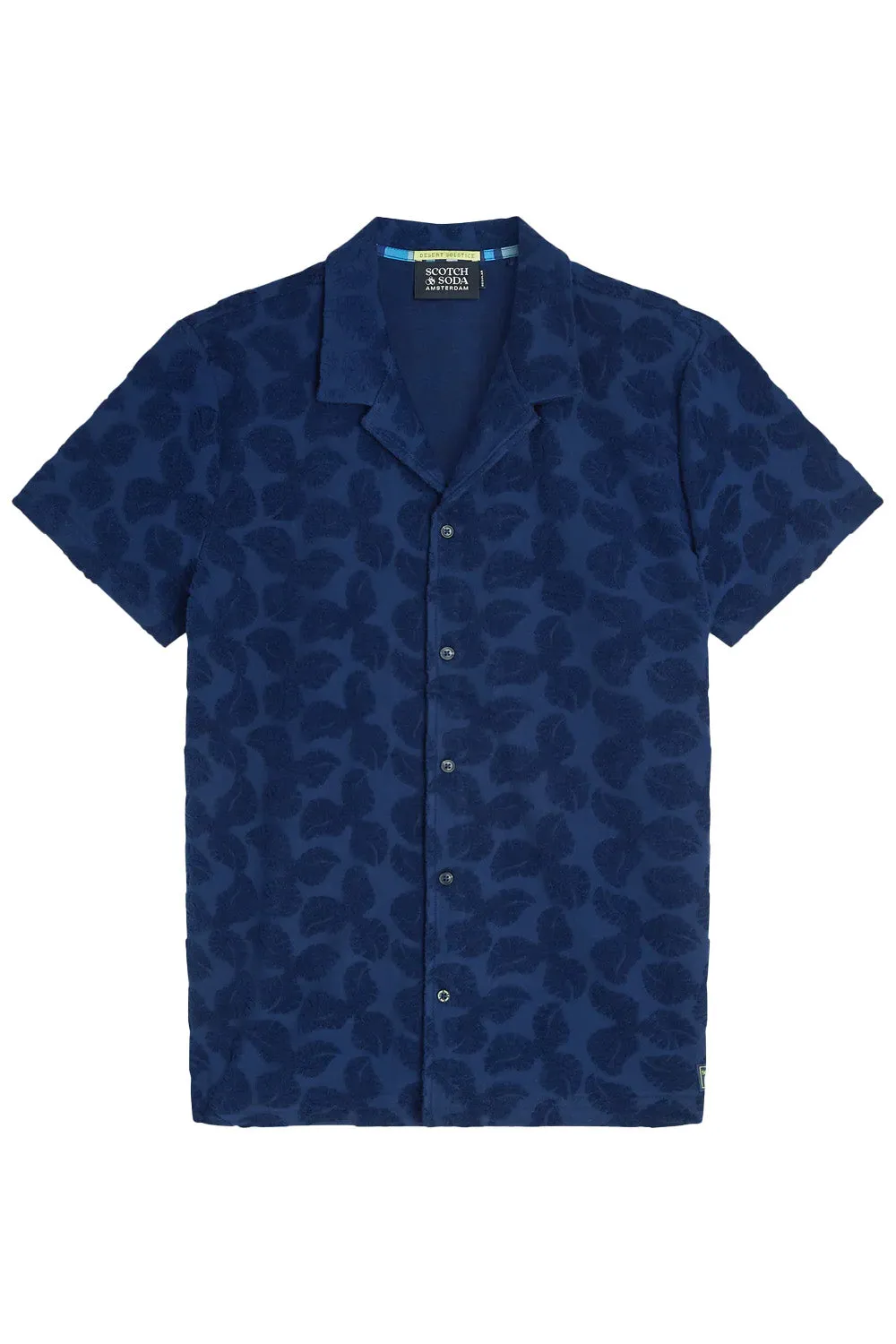 TERRY JACQUARD SS Paegant Blue sold by REVOLVR Menswear