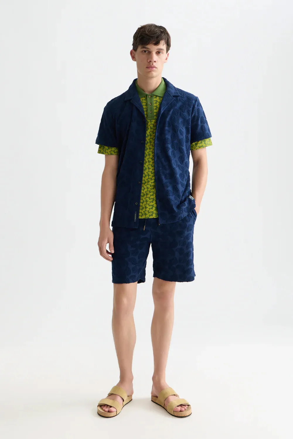 TERRY JACQUARD SS Paegant Blue sold by REVOLVR Menswear product image thumbnail 5