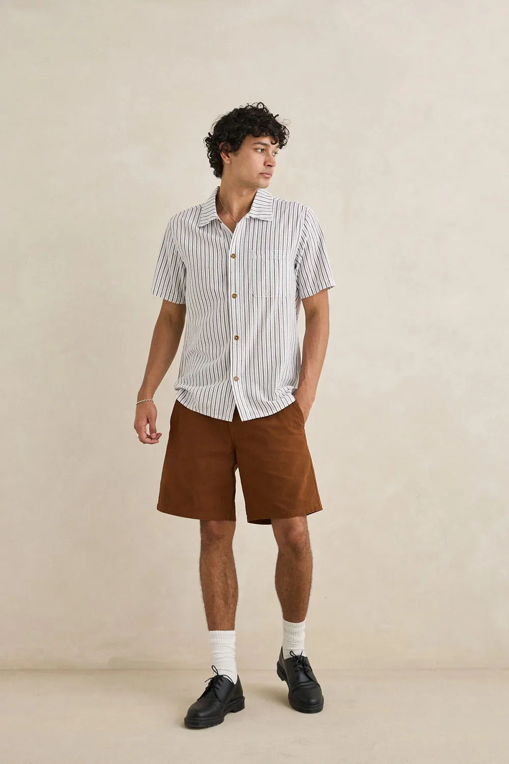 ESSENTIAL HERRINGBONE SHORT Brown sold by REVOLVR Menswear product image thumbnail 2