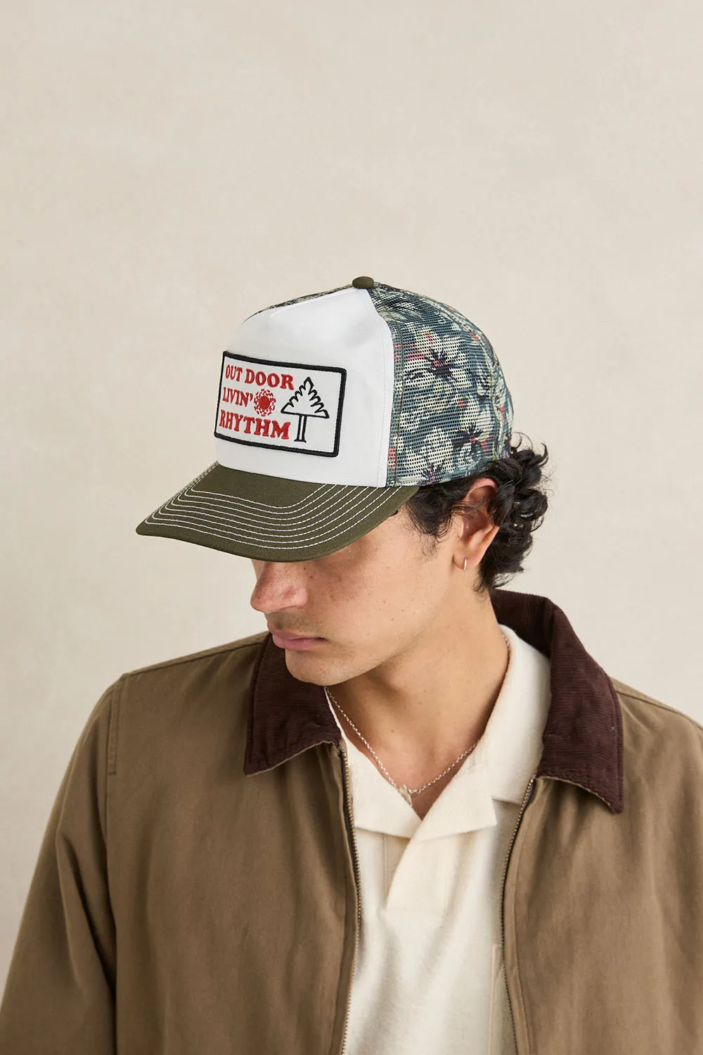 TROPICAL TRUCKER CAP Camo sold by REVOLVR Menswear product image thumbnail 3
