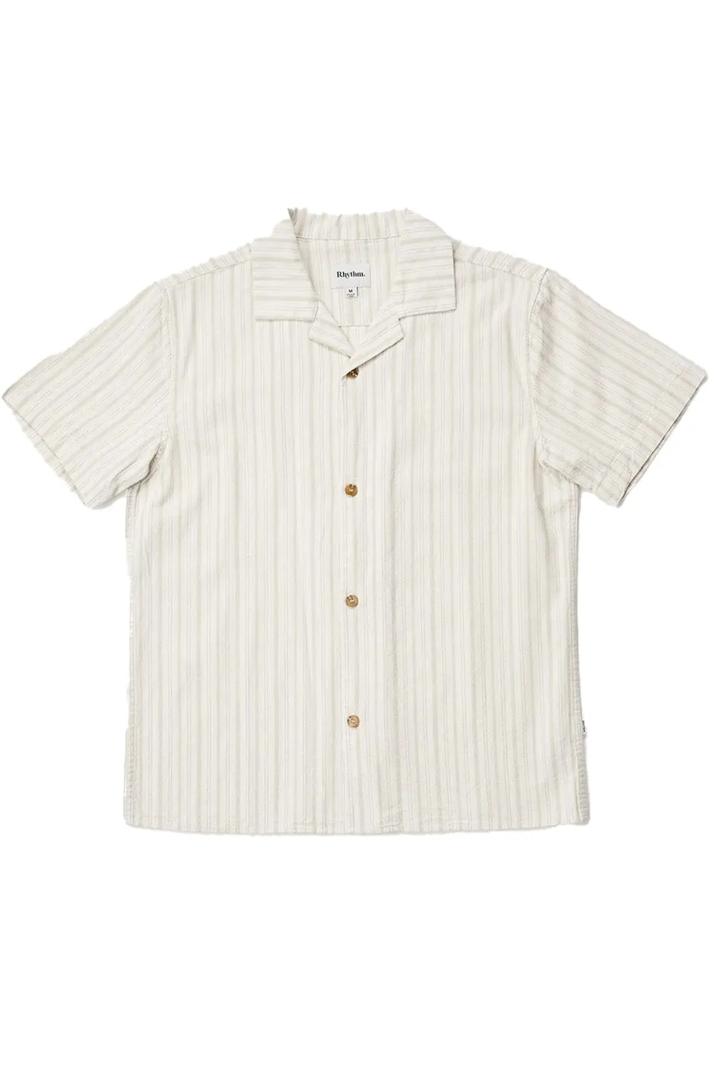 VACATION STRIPE SS SHIRT Natural sold by REVOLVR Menswear