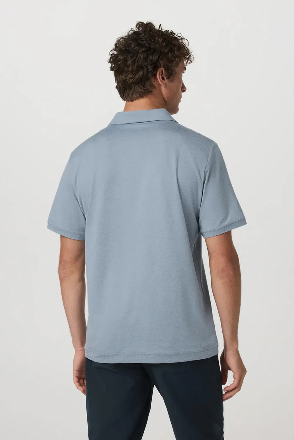 PONTO PERFORMANCE POLO Blue Dusk Heather sold by REVOLVR Menswear product image thumbnail 3