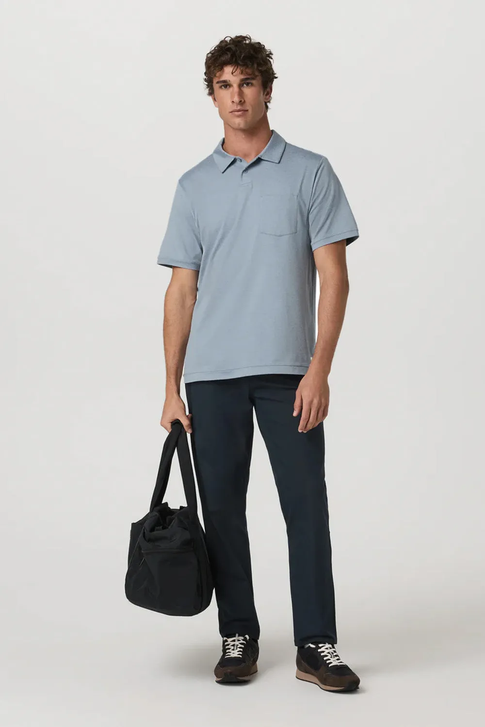 PONTO PERFORMANCE POLO Blue Dusk Heather sold by REVOLVR Menswear product image thumbnail 4