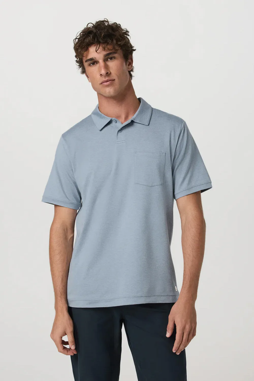 PONTO PERFORMANCE POLO Blue Dusk Heather sold by REVOLVR Menswear product image thumbnail 2
