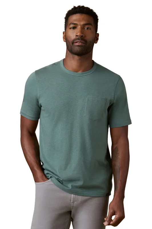SUNWASHED POCKET TEE Island Spruce sold by REVOLVR Menswear