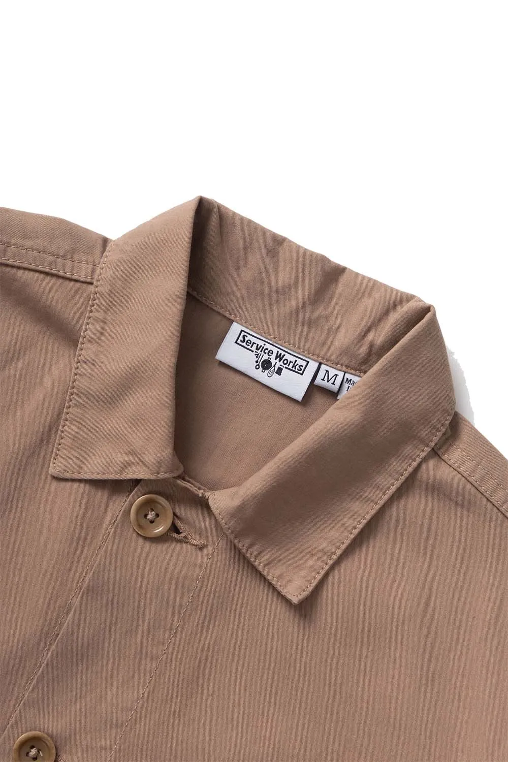 TWILL CHORE SHIRT Mushroom sold by REVOLVR Menswear product image thumbnail 2