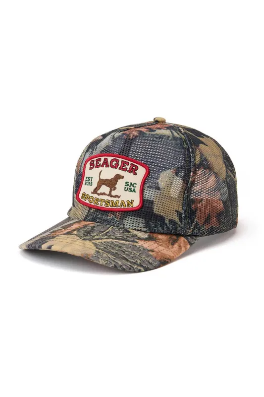 SEAGER SPORTSMAN MESH TRUCKER SJC Camo made by REVOLVR Menswear