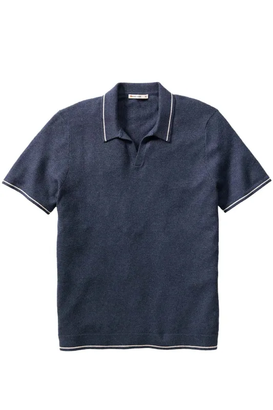 LIAM SWEATER POLO Dk Indigo sold by REVOLVR Menswear