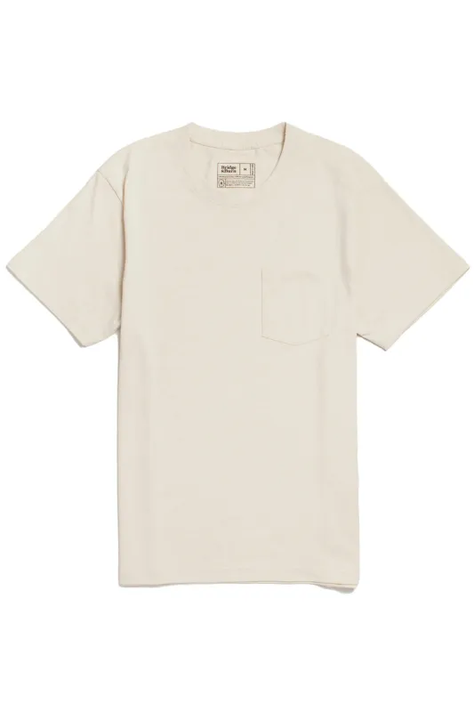 RECYCLED POCKET TEE Ivory sold by REVOLVR Menswear