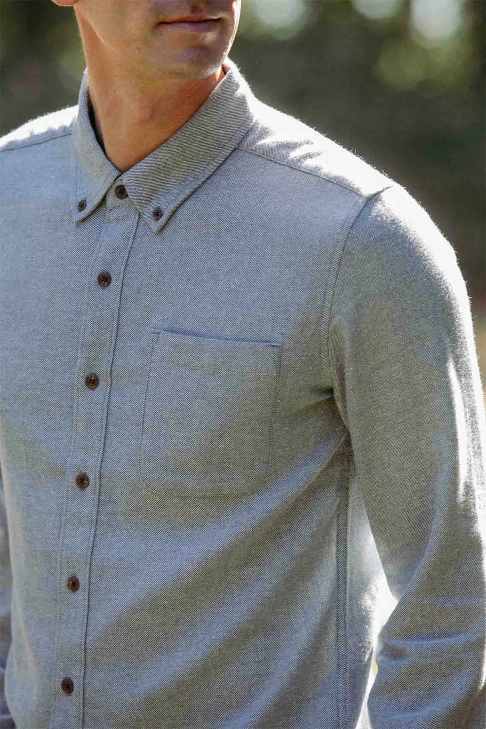 SUTTON SLIM SHIRT Denim Twill sold by REVOLVR Menswear product image thumbnail 4