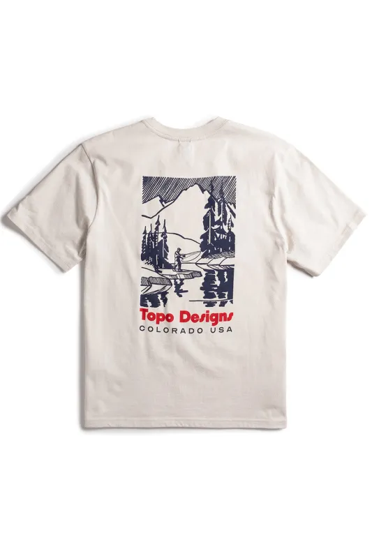 MOUNTAIN RIVER TEE Bone White made by TOPO DESIGNS
