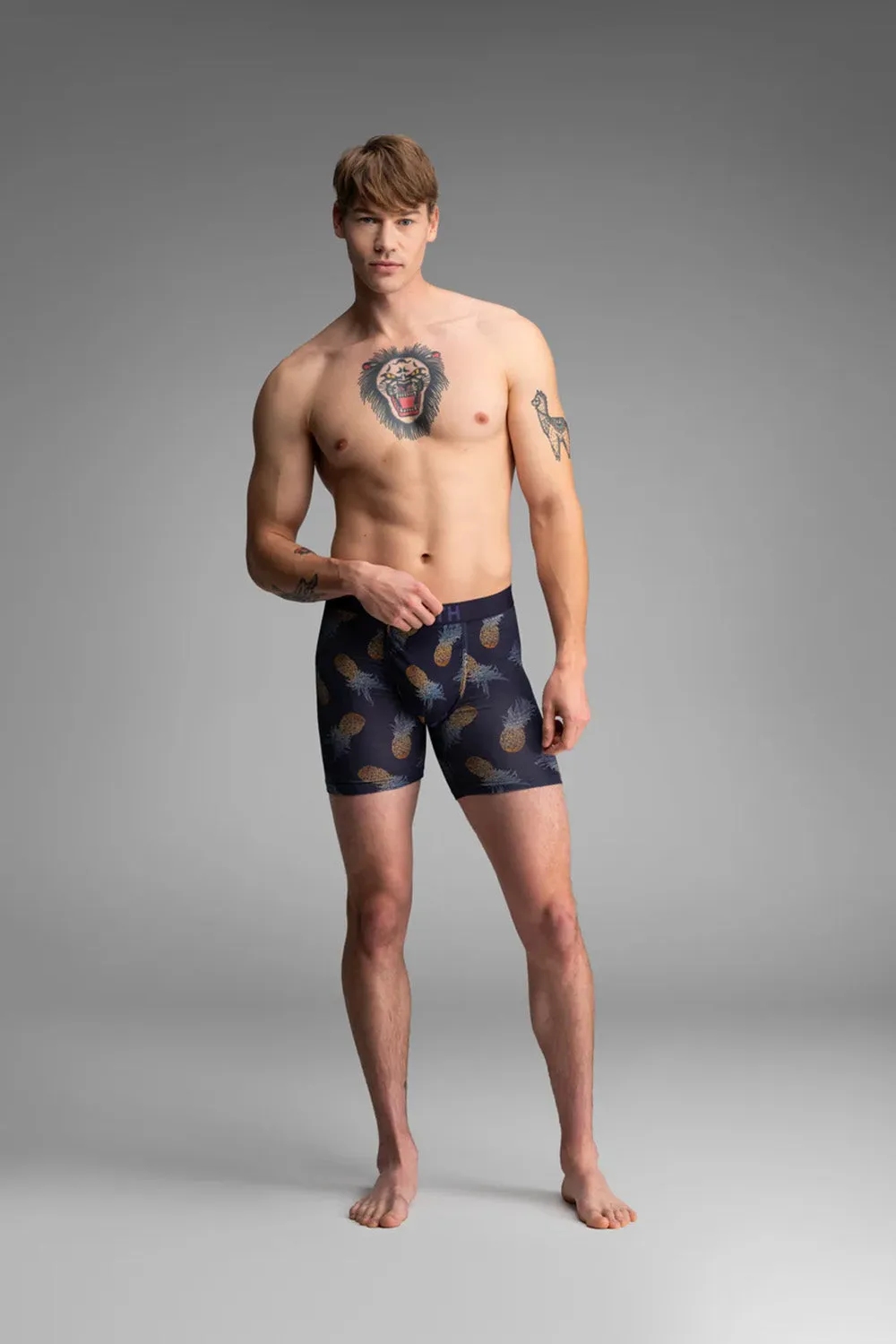 CLASSIC BOXER BRIEF Pineapple Ombre Dk Navy sold by REVOLVR Menswear product image thumbnail 2